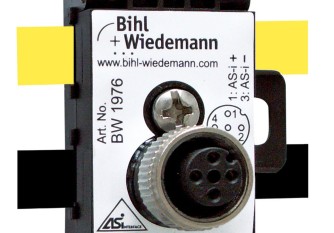 BW1976 Passive Distributor ASi/AUX to 1 x M12 socket, 5 poles, depth 40 mm, IP67