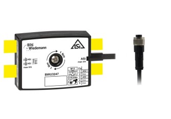 BWU3247 Passive Distributor ASi to 1 x M12 cable socket, straight, 5 poles, depth 19 mm, IP67