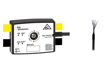 BW3423 Passive Distributor ASi/AUX to 1 x round cable/connecting wires, depth 19 mm, IP67