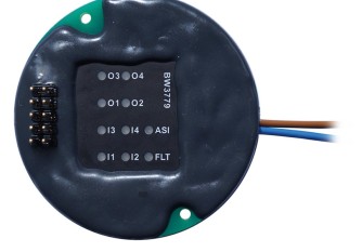 BW3779 ASi PCB Module for flush mounting, diameter 50 mm, 4I/4O, print connector, thick coated