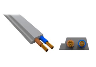 BW4243 AUX 48 V profile cable, EPDM, gray, 2 wires, 2.5 mm², 100 m