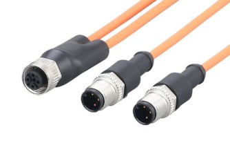 E12723 Y connection cable Y SPLITTER CABLE/M12 SOCKET/2xM12 PLUG