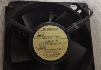 IKURA FAN 2650-365 R12D5W-155 Malaysia Thailand Singapore Indonesia Philippines Vietnam Europe USA