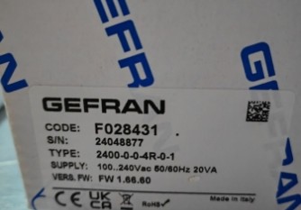 GEFRAN F028431 2400-0-0-4R-0-1 CONTROLLER Malaysia Thailand Singapore Indonesia Philippines Vietnam Europe USA