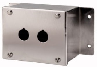 118458 - M22-I2M/SS - Surface mounting enclosure, stainless steel, 2 mounting lo