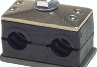 GR110DO Doppelrohrschelle 10 (1/8″)mm, mit Anschweiß- und Deckplatte