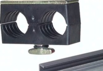 GR110DOTM Doppelrohrschelle 10 (1/8″)mm, mit Tragschienenmuttern Typ KMA zum Auf